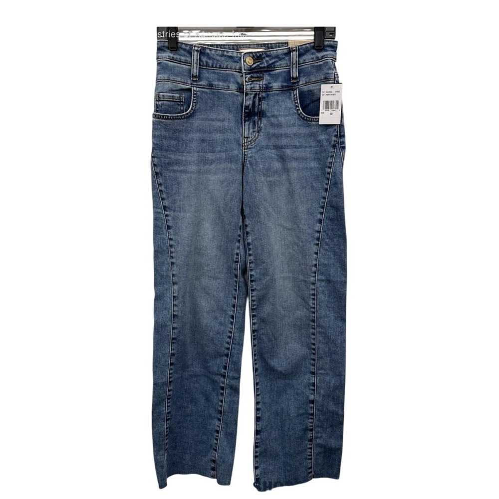 KUT from the Kloth Blue High Rise Straight Leg Jeans Size 00 NWT